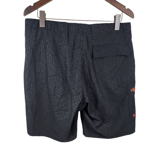 ZeroXposur Mens Plunge Swim Shorts 9" Swim Trunks Men's Size M Black Red UPF 50+ - Picture 2 of 7